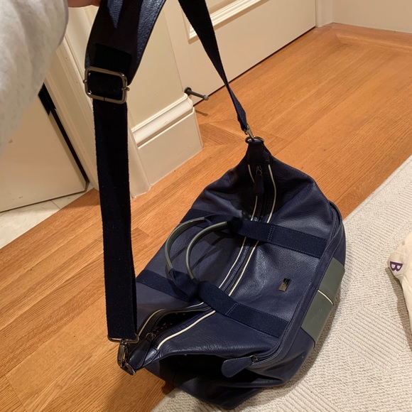 Ted Baker Sodda Striped Leather Holdall - Picture 4 of 6